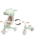 Детска триколка 2 в 1 Caretero Toyz - Faro, зелена - 3t