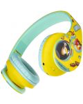 Детски слушалки PowerLocus - P2 Kids Angry Birds, безжични, зелени/жълти - 4t