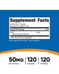 DHEA, 50 mg, 120 капсули, Nutricost - 2t
