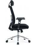 Ергономичен стол RFG - Luxe Chrome HB, черен - 3t