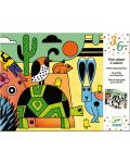 Комплект за оцветяване Djeco - Кадифени картини Колорадо - 1t
