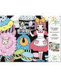 Комплект за оцветяване Djeco - Кадифени картини Парад на сладкишите - 1t