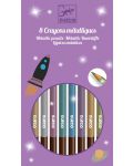 Цветни моливи Djeco – 8 цвята, металик - 1t