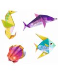 Комплект за оригами Djeco - Морски създания, с 24 металик хартии - 3t