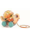 Детска играчка за дърпане Djeco – Охлювчето Хюго - 1t