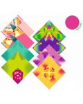 Комплект за оригами Djeco - Тропик, с 24 неонови хартии - 2t
