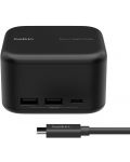 Докинг станция Belkin - 6 в 1 Core Gan Dock, 6 порта, USB-C, черна - 1t