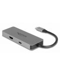 Докинг станция Delock - USB-A/USB-C/HDMI/SD/Micro SD/PD, сива - 2t