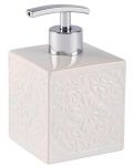 Дозатор за течен сапун Wenko - Cordoba, 500 ml, 8.5 х 13 х 8.5 cm, керамика, бял - 1t