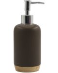 Дозатор за течен сапун Inter Ceramic - Марли, 7.6 x 19 cm, кафяв - 1t
