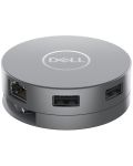 Докинг станция Dell - DA305, 6 порта, USB-C, сива - 1t