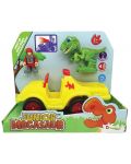 Детска играчка Dragon-I Toys - Динозавър, с кола и шофьор - 1t