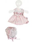 Дрехи за кукла Asi Dolls - Чикита, шапка и рокля на цветя, 21 cm - 1t
