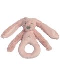 Дрънкалка Happy Horse - Зайчето Richie, Old pink, 19 cm - 1t