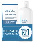 Ducray Kelual DS & Elution Комплект - Третиращ и Балансиращ шампоан, 100 + 200 ml (Лимитирано) - 1t