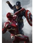 Метален постер Displate - Marvel: Civil War Divided We Fall - Duel - 1t