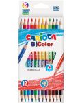 Двуцветни моливи Carioca Bi-Color - 12 броя - 1t