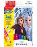 Двувърхи маркери Colorino Disney - Frozen II, 10 цвята - 1t