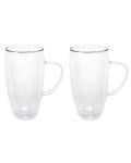 Двустенни стъклени чаши с дръжка Bredemeijer - 2 броя, 400 ml - 1t