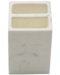 Двойна поставка за четки за зъби Inter Ceramic - Лейн, бял мрамор - 1t