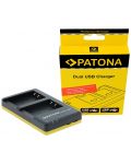 Двойно зарядно устройство Patona - за батерия Canon LP-E17, черно/жълто - 2t