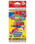 Двувърхи цветни моливи Colorino Kids - Триъгълни, 24 цвята - 1t