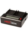 Двойно зарядно устройство Hedbox - DC50, EU Power Plug, черно - 2t