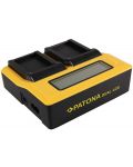 Двойно зарядно устройство Patona - за батерия Canon LP-E17, LCD, жълто - 1t