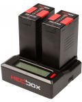 Двойно зарядно устройство Hedbox - DC50, EU Power Plug, черно - 6t
