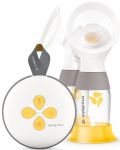 Двойна двуфазна помпа за кърма Medela - Swing Maxi + чашки за кърма - 2t