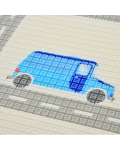 Двустранно килимче за игра Sonne - Трафик/Панда, 170 x 200 x 1.5 cm - 7t