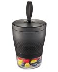 Двойна кутия за закуски Gefu - Foodie, 570 ml и 185 ml, 11.5 х 23 cm, черна - 1t