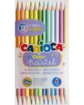 Двуцветни моливи Carioca Bi-Color - Pastel, 12 броя - 1t