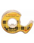 Двойнозалепващо тиксо Scotch - С диспенсър, 12 mm x 6.3 m - 1t