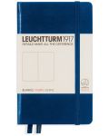Джобен тефтер Leuchtturm1917 - A6, бели страници, Navy - 1t