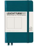 Джобен тефтер Leuchtturm1917 - A6, бели страници, Pacific Green - 1t