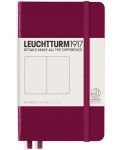 Джобен тефтер Leuchtturm1917 - A6, бели страници, Port Red - 1t