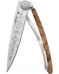 Джобен нож Deejo Brown Camo - Viking Vegvisir, Serrated, 37 g - 1t