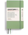 Джобен тефтер Leuchtturm1917 Muted Colors - A6, светлозелен, линиран, меки корици - 1t