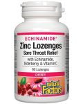 Echinamide Zinc Lozenges, череша, 60 таблетки за смучене, Natural Factors - 1t