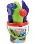 Комплект играчки за пясък Ecoiffier - Кофичка с инструменти - 1t