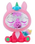 Детска играчка Zеquins FurТаilz - Червен еднорог, с личице от пайети, Серия 4 - 1t