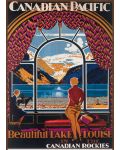 Пъзел Eurographics от 1000 части – Железниците на Канадският Пасифик, Красивото шато Езеро Луис - 2t