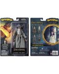 Екшън фигура The Noble Collection Movies: The Lord of the Rings - Gandalf (Bendyfigs), 19 cm - 4t