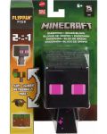 Екшън фигура Mattel Games: Minecraft - Enderman & Grass Block (Flippin Figs) - 4t