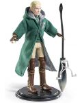 Екшън фигура The Noble Collection Movies: Harry Potter - Draco Malfoy (Quidditch) (Bendyfig), 19 cm - 2t