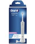 Електрическа четка за зъби Oral-B - Vitality 100 Sensi Ultra Box, бяла - 3t