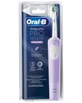 Електрическа четка за зъби Oral-B - D103 Pro Lilac CLC 6/21/6, лилава - 2t
