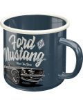 Емайлирано канче Nostalgic Art Ford Mustang - Meet The Boss - 2t