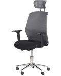 Ергономичен стол Carmen - 7535-1, сив/черен - 3t